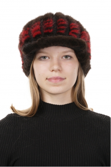 Меховая шапка женская из норки