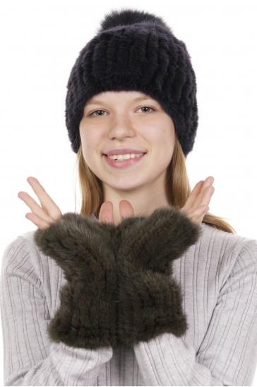 Варежки женские из норки