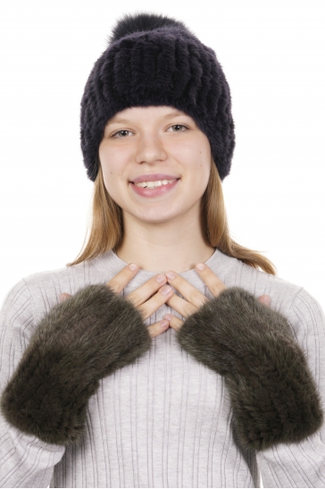 Варежки женские из норки