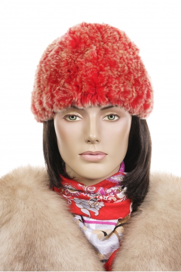 Шапка женская из кролика