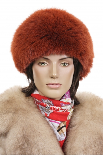 Шапка женская из песца